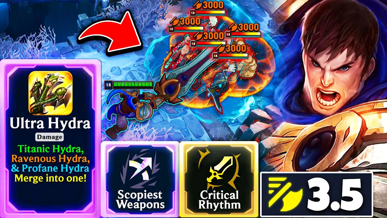 Ultra Hydra + 3.5 Attack Speed Garen: 500 Range Hydra Spam | ARAM Mayhem