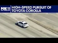 Police pursuit of reckless driver in LA County