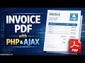 Generate Invoice PDF with PHP AJAX Dynamic Invoice PDF Generator