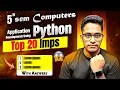 Application development Using Python important Questions 5th Sem Computer Science Imps