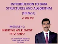 18 - Inserting an element into array