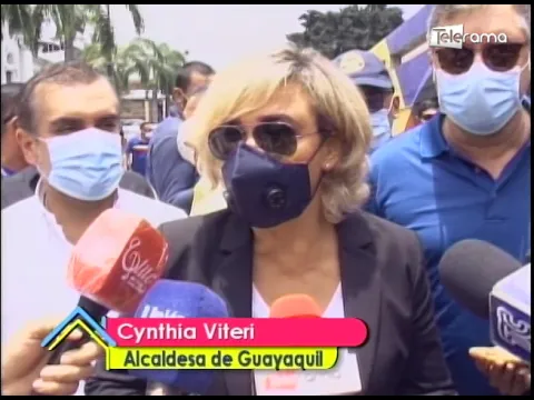 Murales urbanos Héroes de la pandemia fueron inaugurados en el centro de Guayaquil