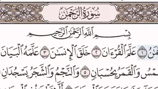 سورة الرحمن الشيخ على عبد الرحمن الحذيفي من مصحف آيات دندنها