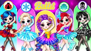 Cute Princess Ballerinas in Colorful Outfits