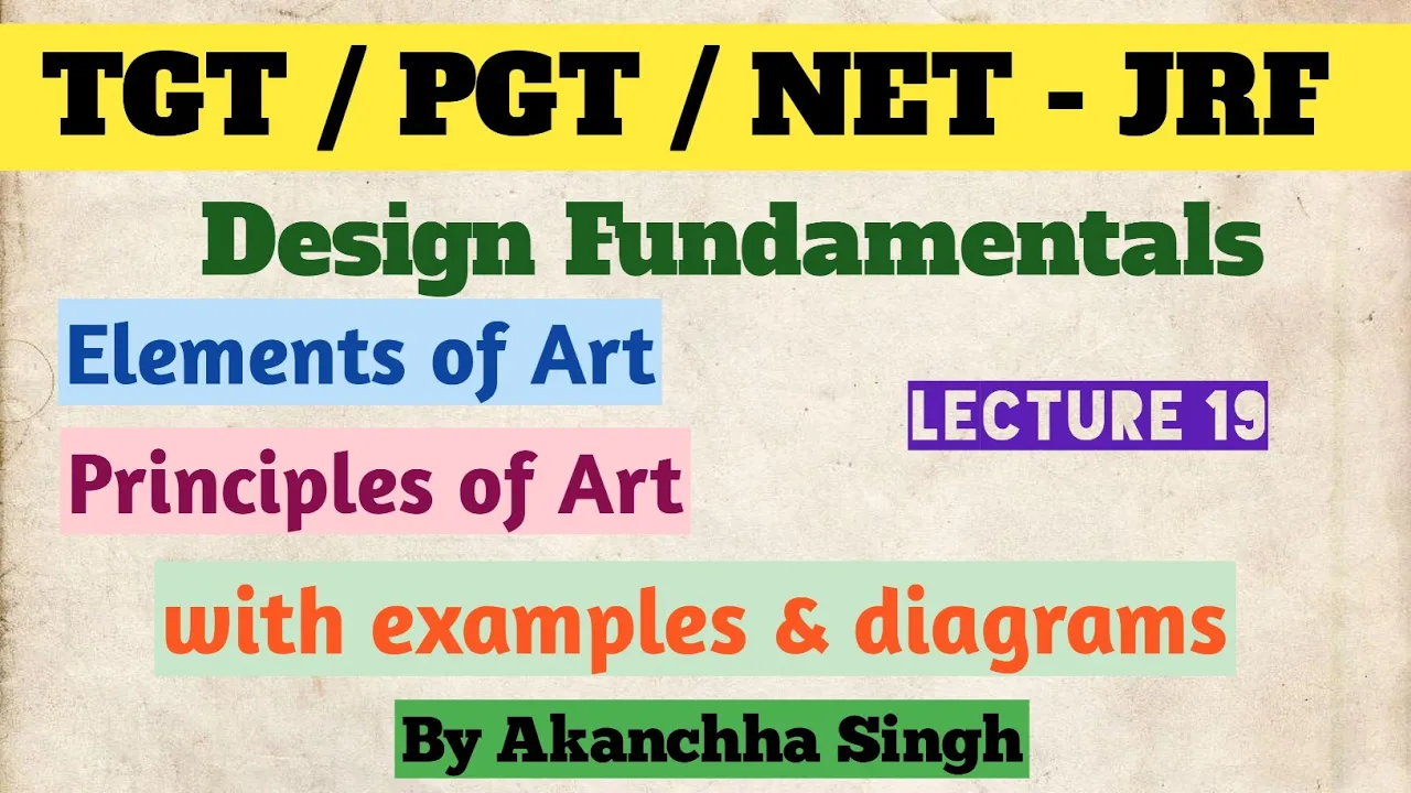 Elements of Art | Principles of Art | Line, Colour, Form, Shape,Texture | Home Science | TGT NET JRF