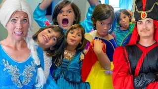 Elsa SAVES The Princess Fashion With Anna, Rapunzel, Belle, Snow White, Merida, and Cinderella!