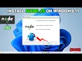 Install Node JS On Windows 11 2025 Update - Sammu Tech