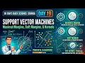 Day 19 Support Vector Machines - Maximal Margins Soft Margins and Kernels