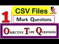CSV FILES Objective Type Questions CBSE Class12 Computer Science WITH Python