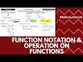 Function Notation Operations on Functions