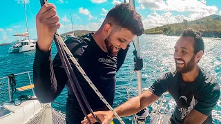 SAILBOAT LIVING WITH FRIENDS | Sailing Catamaran In USVI