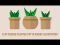 Flat Design Potted Plants in Illustrator CC Tutorial