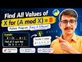Find All Possible Values of X in A X B Using Python