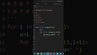 Pattern 9 Program in Python