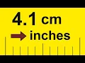 Convert 4 1 cm to Inches 4 1 cm to in