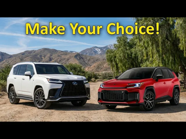 2026 Toyota RAV4 PHEV GR Sport vs 2026 Lexus LX 600 F Sport: High-Tech Hybrid Meets V6 Muscle!