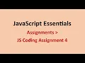 JS Coding Assignment 4 Assignments JavaScript Essentials NxtWave CCBP