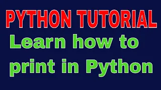 Print statement in Python Python Tutorial CBSE class 11