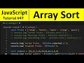JavaScript Tutorial 47 - Array Sort in JavaScript Programming For Beginners