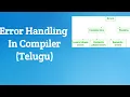 Error Handling in Compiler in Telugu