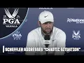 Scottie Scheffler after Round 2 Stretching in a jail cell was new for me 2024 PGA Championship