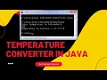 How to create temperature converter in Java Visual Studio Code Easy calculator for Beginners