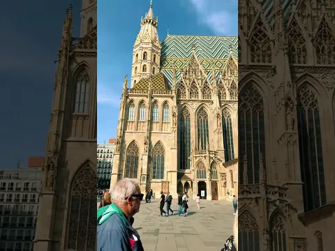 Gothic Architecture of St Stephen's Cathedral in Vienna on a Sunny Day