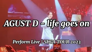 Download Agust D - life goes on | lirik terjemahan indonesia | suga tour usa 2023 | SUGA BTS concert new york MP3