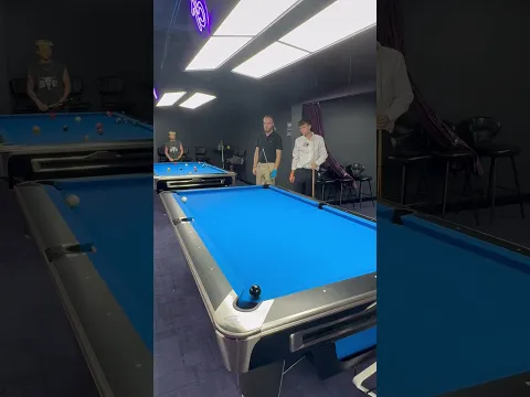 Insane double pool trickshot with Mickey Krause pro wnt player!!! #8ball #billiards