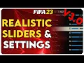 FIFA 23 Gameplay Sliders for More Gameplay Settings Sliders V3 0
