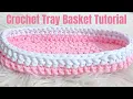 How to crochet a TRAY CROCHET BASKET - STEP BY STEP beginner friendly tutorial by RadCrochet