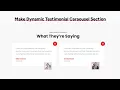 How to Make a Dynamic Testimonial Carousel with SwiperJs HTML CSS JavaScript Tutorial