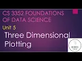 5 5 Matplotlib Three Dimensional Plotting in Tamil