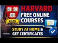 Top Free Online Courses from Harvard University 2026 Study at Home Get Certificates