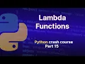 Why Are Lambda Functions So Cool in Python Python Crash Course part 15