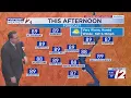 WPRI 12 Weather Forecast for 25 Very warm and humid today