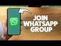 How To Join An Existing WhatsApp Group 2025 iPhone Android
