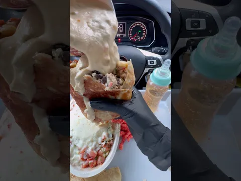 Super cheesy burrito from chipotle π―π₯#food #mukbang #asmr