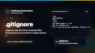 gitignore Explained FullStack Masterclass Git GitHub Course