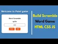 Build a Scramble Word Game with HTML CSS JavaScript Fun Project for Beginners