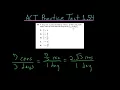 ACT Practice Test 1 54 Unit Rates