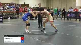 2024 women s freestyle senior world team trial yele aycock vs ashley whetzal 59 kg rnd of 16