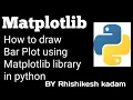 Tutorial 36 How to draw a Bar Plot using Matplotlib library in python jupyter notebook