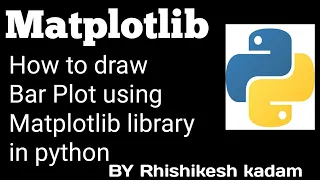Tutorial 36 How to draw a Bar Plot using Matplotlib library in python jupyter notebook