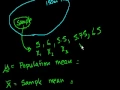 Statistics Sample vs Population Mean