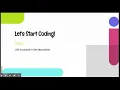 Python Lesson 5 Our Very First Project
