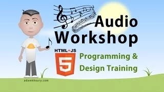 Audio Workshop 1 Play Pause Mute Buttons JavaScript Tutorial