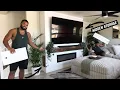 DIY Modern Entertainment Center with Fireplace Hidden Storage