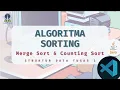 Algoritma Sorting Merge Sort Counting Sort menggunakan Java Struktur Data Praktikum Tugas 2
