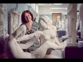 Statue of Hermaphroditus - with geneticist Allison Woollard